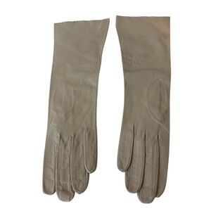 Madova Italy  Leather 13” Mid- Arm Gloves Formal Real Kid Ivory Women’s Size